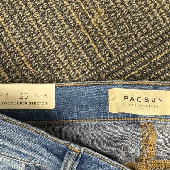 Pacsun High Rise Ankle Jeggings Double Wash Two‎ Tone Denim Womens Size 25 - Picture 5 of 9